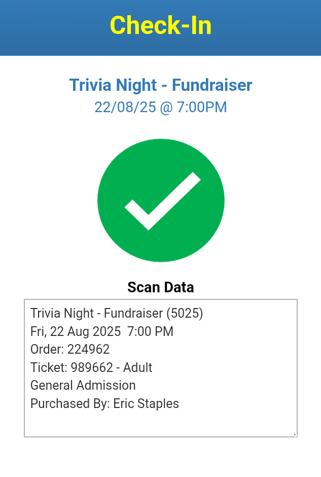 Scan Result - Valid