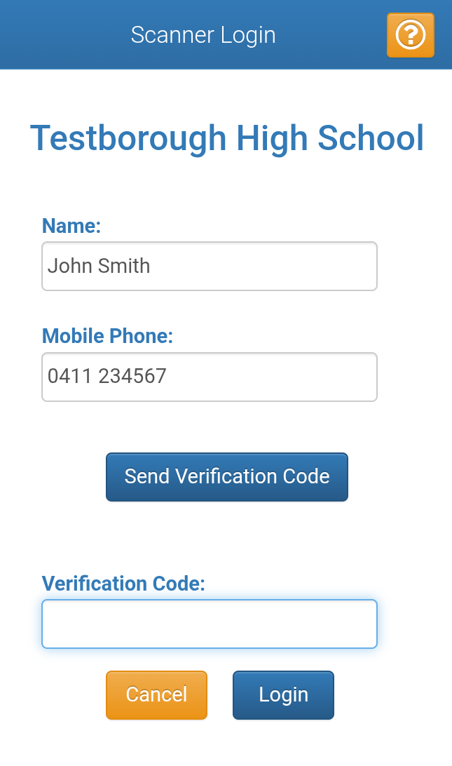 Scanning Operator Login