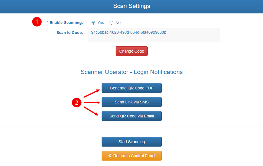 Ticket Scanning setup requirements